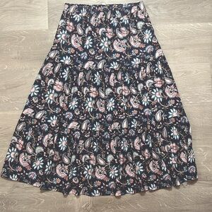 Smith & Quinn The Jocelyn Midi Skirt Floral Tiered Size Large